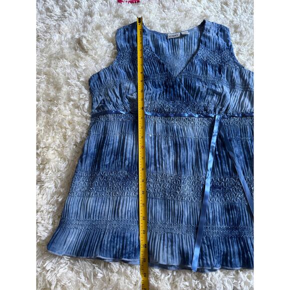 Cato Womens Y2K Babydoll Top Water Fairy Grunge Blue 90s Whimsy Tank Extra Large - Picture 4 of 6